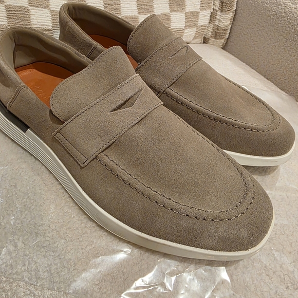Wolf & Shepherd Crossover Penny Loafer Suede Leather Mens Size 11 M - Picture 4 of 15